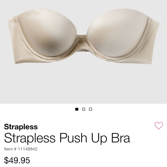36D Strapless Push Up Bra - Picture 1 of 5
